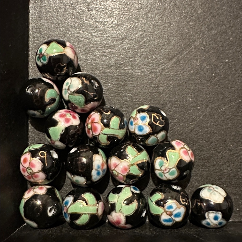 Vintage Black Porcelain beads bundle
